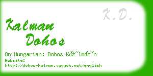 kalman dohos business card